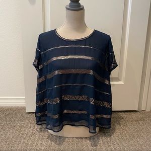 Abercrombie sequin sheer top